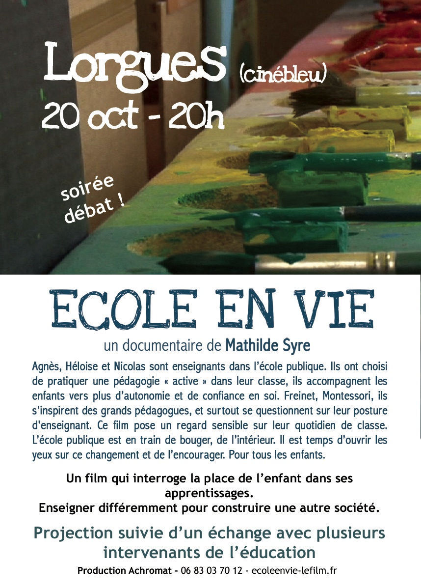 Soirée débat - École en Vie Soirée débat - École en Vie