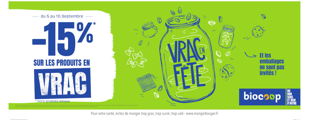 Le vrac est en fête chez Biocoop ! Le vrac est en fête chez Biocoop !