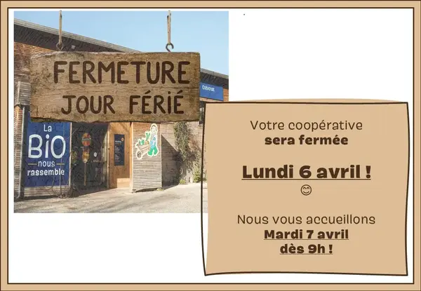 Fermeture fête de Pâques